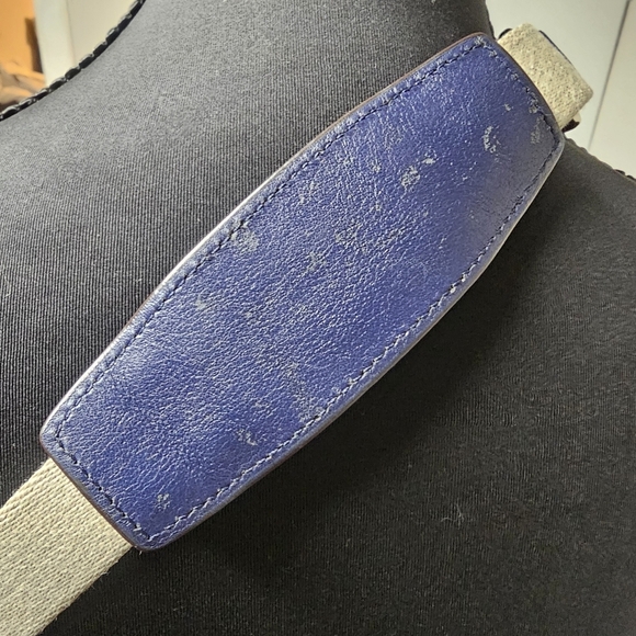 Navy Red Coach Signature Legacy Crossbody Vacation Purse Travel Resort Preppy - Picture 8 of 13